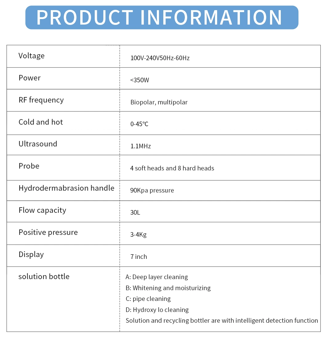 Multifunctional Hydra Facial Machine Beauty Salon Equipment