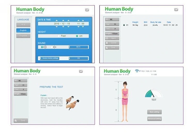 Professional Multi-Frequency Bioelectrical Impedance Fat Composition Body Fat Analyzer